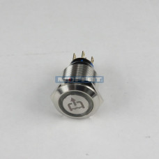 600 30517 - DRAIN SWITCH 22mm 2POLE 220V BLUE LED